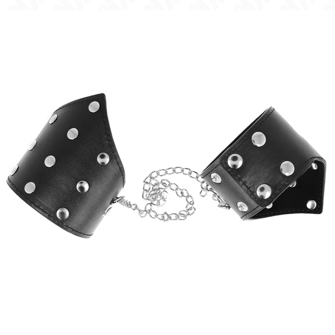 Kink – Schwarze Point-Style-Handgelenkbänder mit Kette Verstellbar 17 – 23 cm x 8,5 cm