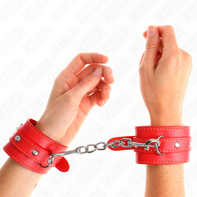 Kink – Dünne Handgelenkfesseln Rot, verstellbar 21 – 33 cm