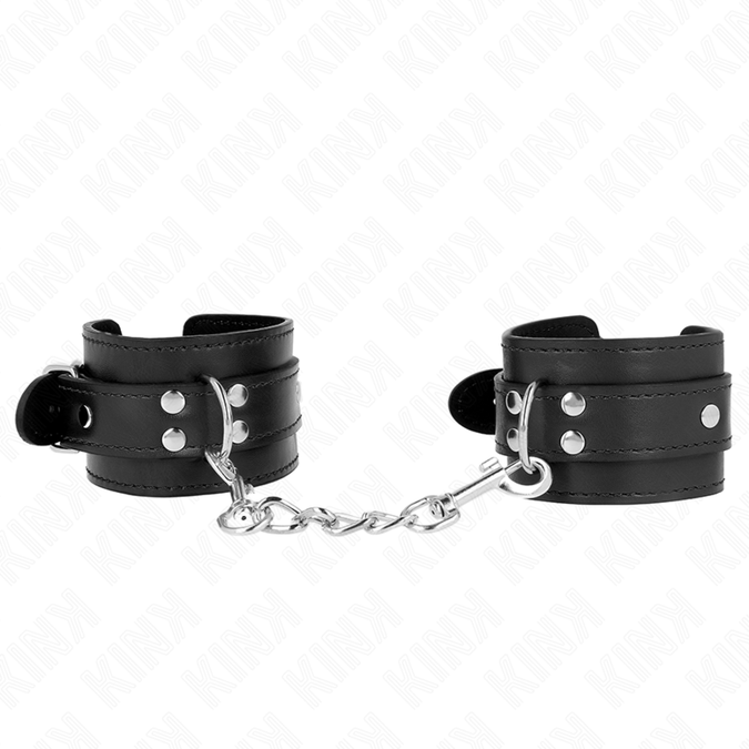 Kink – Einfache Handgelenkfesseln Schwarz, verstellbar 20 – 23 cm x 5,5 cm