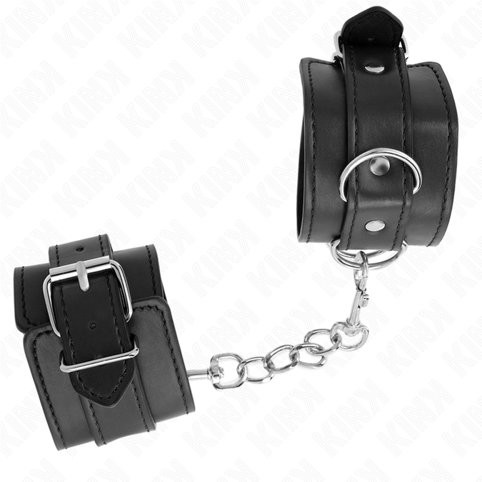 Kink – Einfache Handgelenkfesseln Schwarz, verstellbar 20 – 23 cm x 5,5 cm