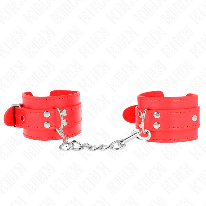 Kink – Einfache Handgelenkfesseln Rot, verstellbar 20 – 23 cm x 5,5 cm