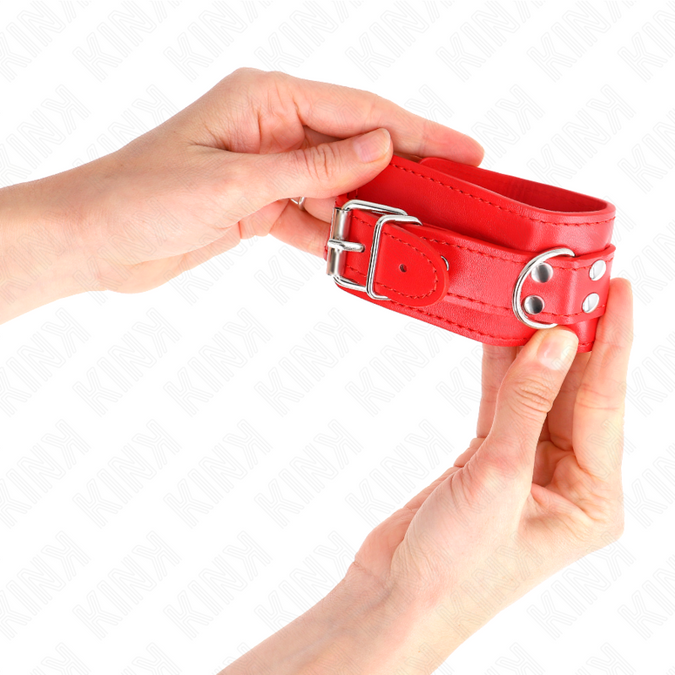 Kink – Einfache Handgelenkfesseln Rot, verstellbar 20 – 23 cm x 5,5 cm