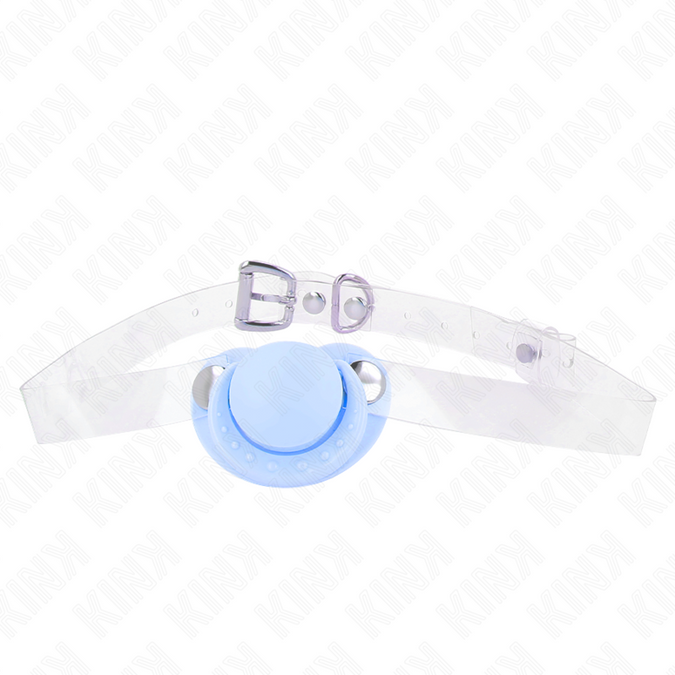 Kink – Hellblaue Schnuller-förmiger Knebel 5,5 x 4 cm Verstellbar 43 – 60 cm