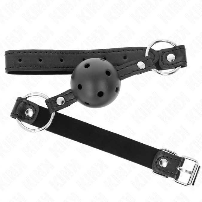 Kink – Holle Harde Zwarte Bal 4,5 Cm Gag Model 1 63,5 x 2 Cm