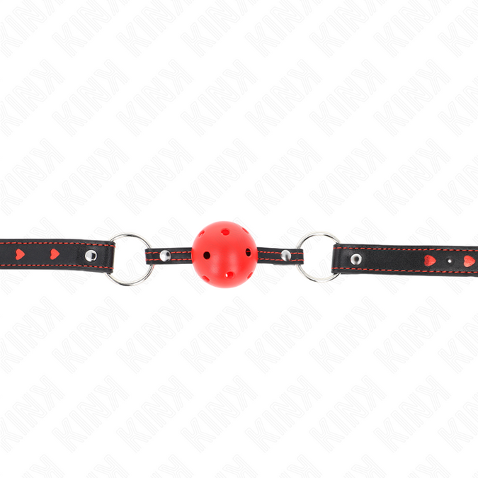 Kink – Hohler harter roter Kugelknebel Modell 2 65 x 2,5 cm