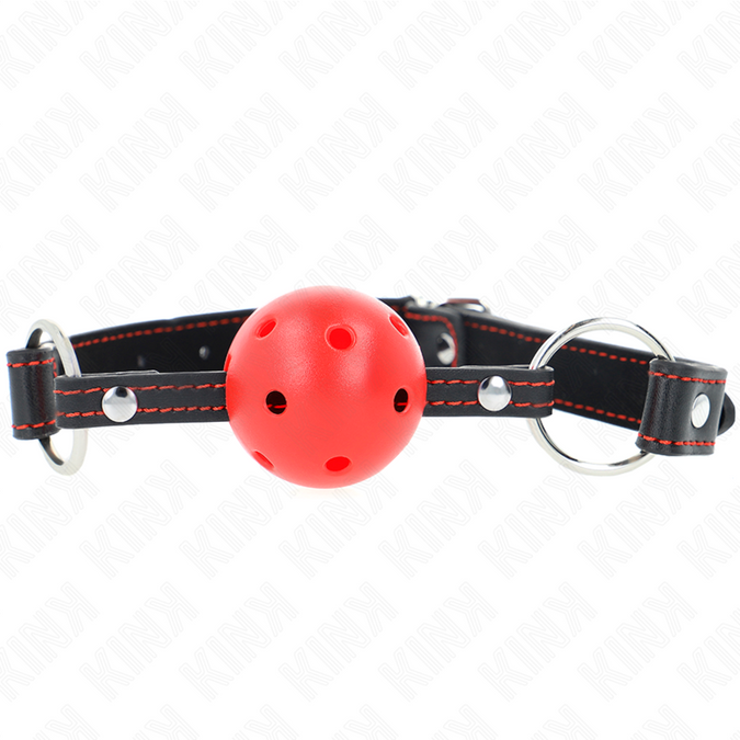Kink – Hohler harter roter Kugelknebel Modell 2 65 x 2,5 cm