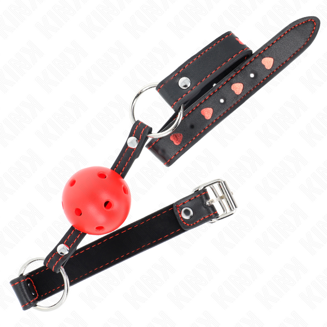 Kink – Hohler harter roter Kugelknebel Modell 2 65 x 2,5 cm