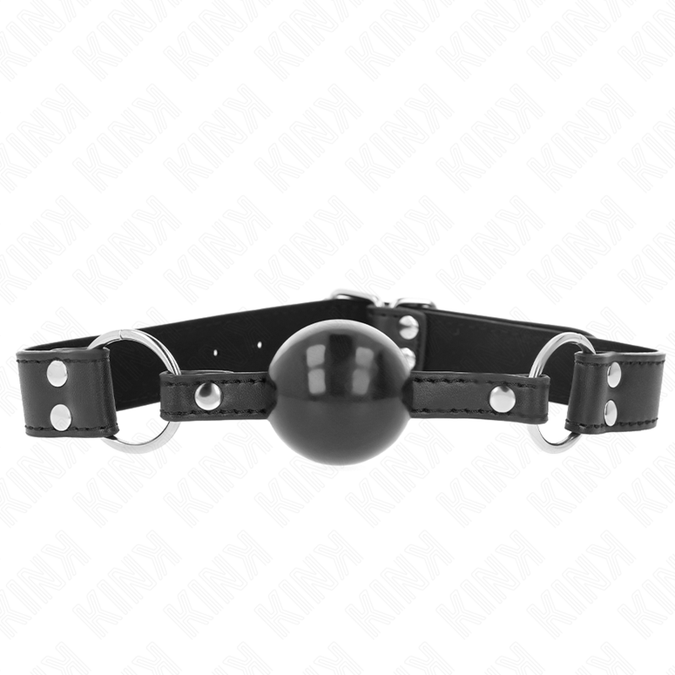 Kink – Weicher Und Fester Ball 4 Cm Knebel Mit Lederimitat-Riemen 62 X 2,5 Cm Verstellbar 42 – 58 Cm