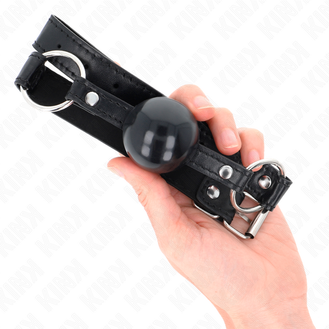 Kink – Schwarzer TPE Ballknebel 4 cm, 60 x 2 cm