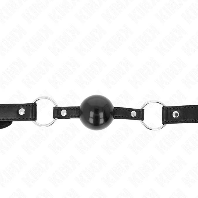Kink – Schwarzer TPE Ballknebel 4 cm, 60 x 2 cm