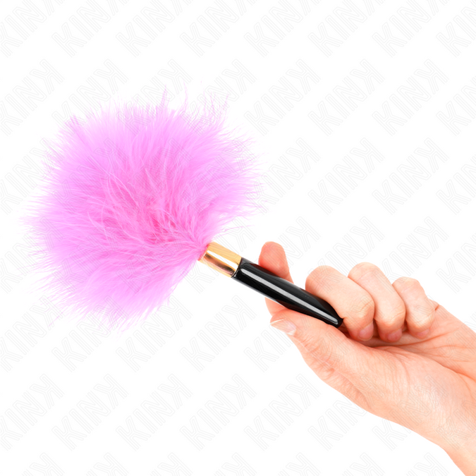 Pleasurements – Kink – Fuchsia Gold Metal Tickle Feathers 18 Cm
