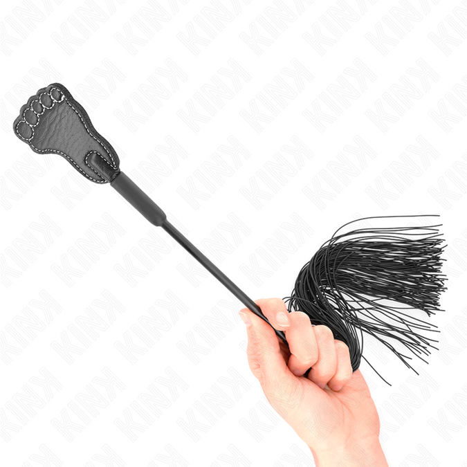 Kink – Fußförmiges Paddel mit Quastenpeitsche 31 cm