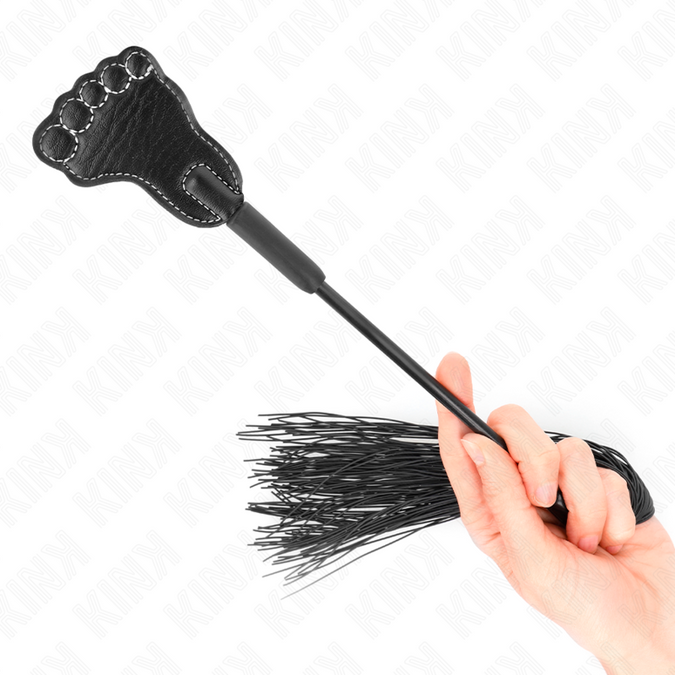 Kink – Fußförmiges Paddel mit Quastenpeitsche 31 cm