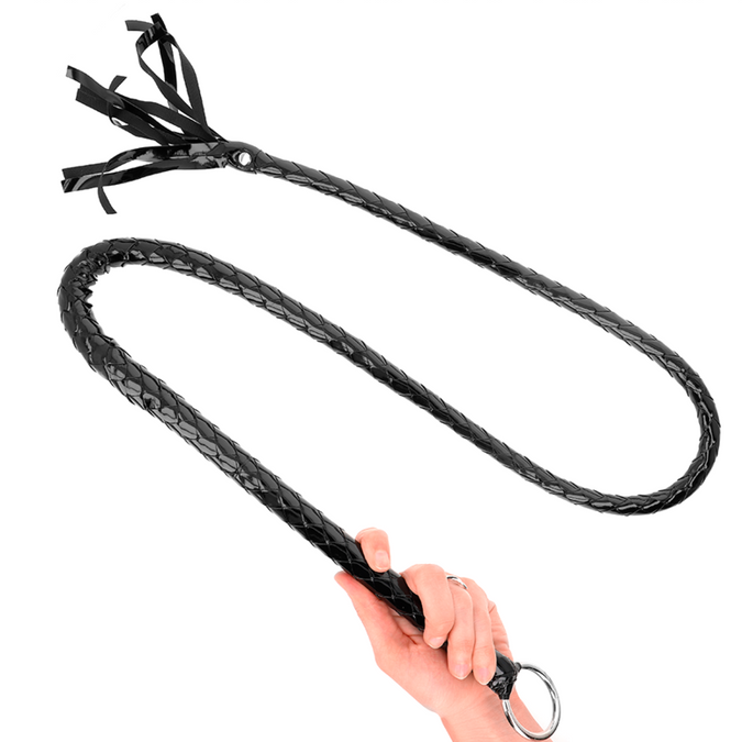 Kink – Langer glänzender PVC-Peitsche 138 cm