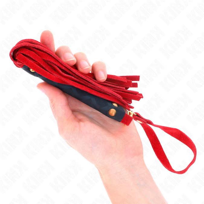 Kink – Rote Wildleder-Minipeitsche 30 cm