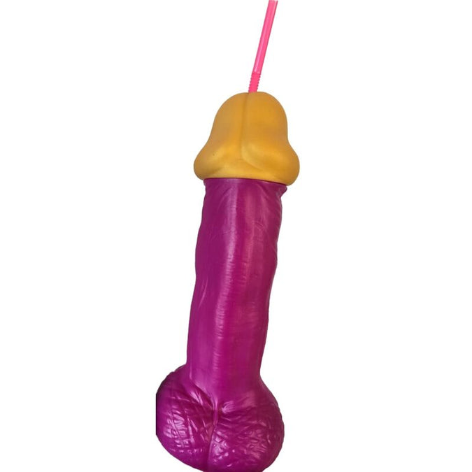 Diablo Picante – Fuchsia Plastic Penis Glass