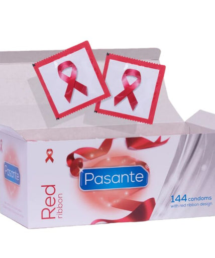 Pasante – Condooms Rode Lint 144 Stuks