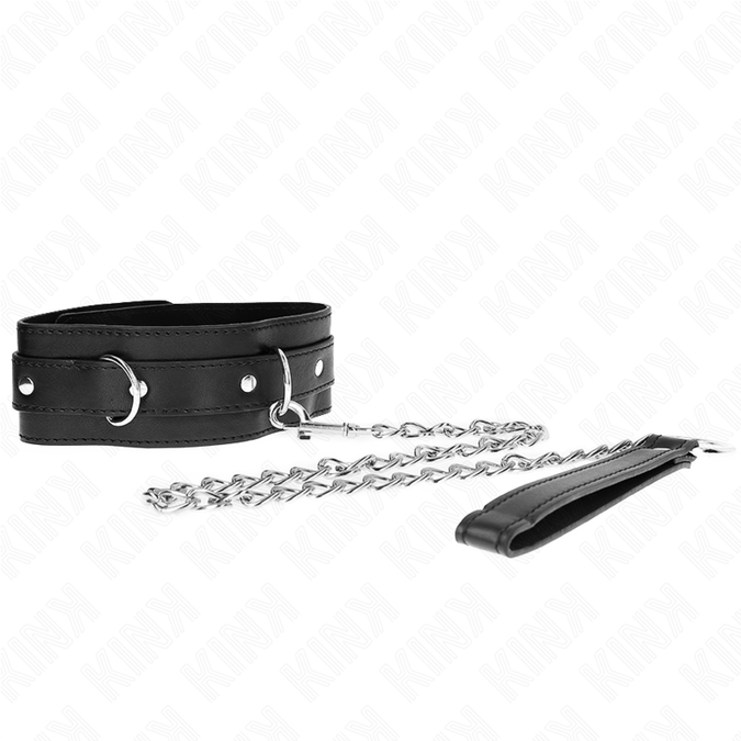 Kink – Halsband mit Gürtel 65 cm mit Riemen Schwarz 54 x 4,5 cm
