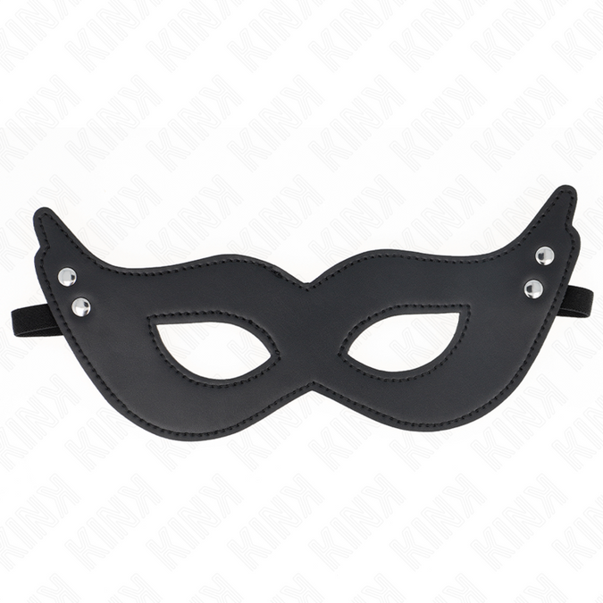 Kink – Lederimitat Maske mit Nieten Modell 1 26 x 8 cm