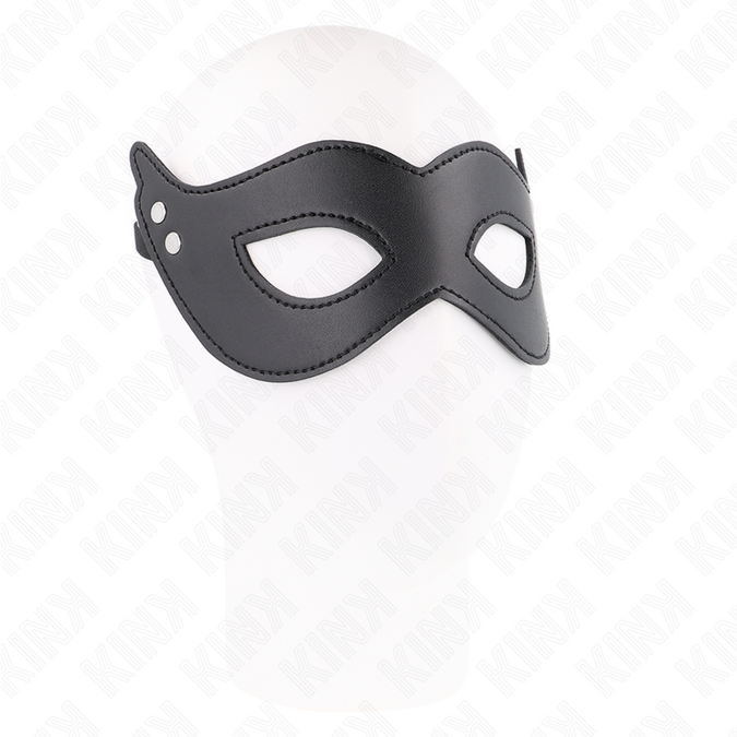 Kink – Lederimitat Maske mit Nieten Modell 1 26 x 8 cm