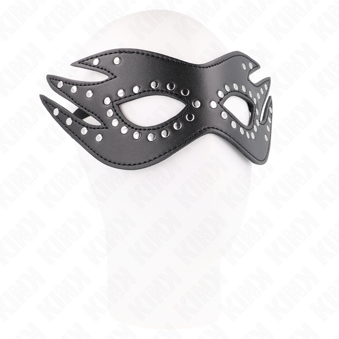 Kink – Lederimitat-Maske Mit Nieten Modell 3 26 X 9,5 Cm