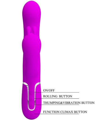 Pleasurements – Pretty Love – Cammy Dreifach Vibrator 4-in-1 Pink
