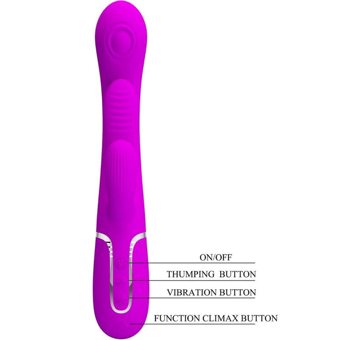 Pretty Love – Shania Triple Rabbit Vibrator Multifunction Pink