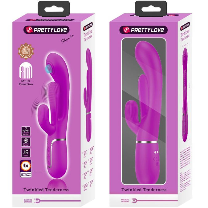 Pretty Love – Shania Triple Rabbit Vibrator Multifunction Pink