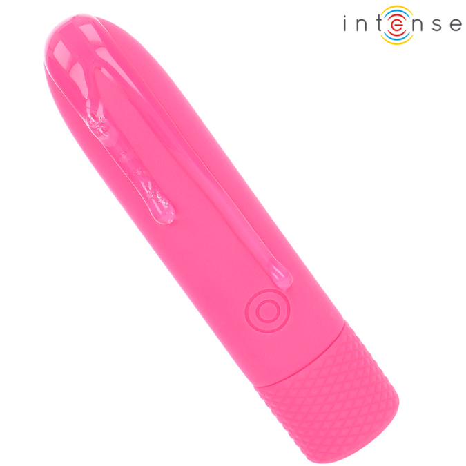 Intense – Symone USB wiederaufladbarer vibrierender Bullet mit 8 Vibrationsmodi, Pink, 10 x 2,2 cm