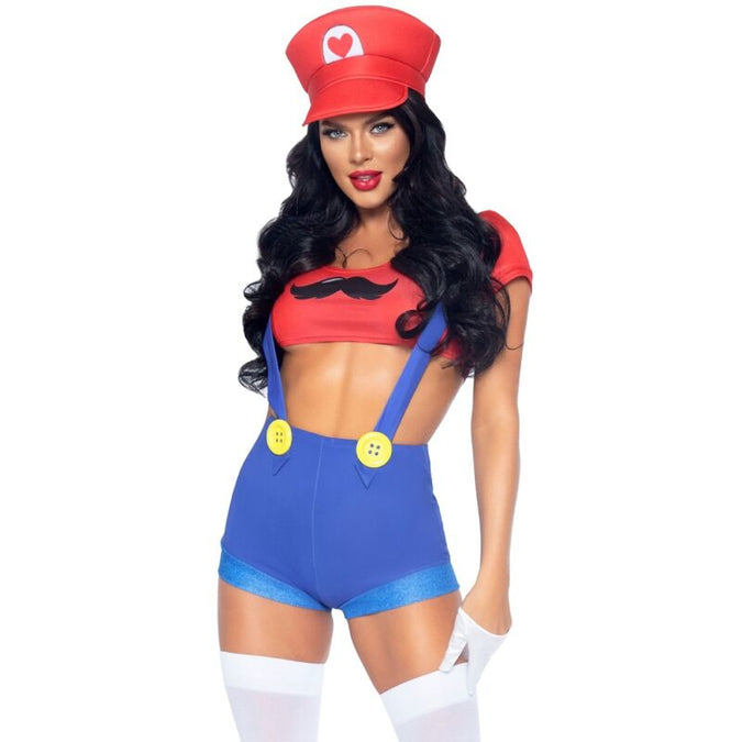 Leg Avenue – Sexy Kostüm Mario Bros Rot/Blau M 
