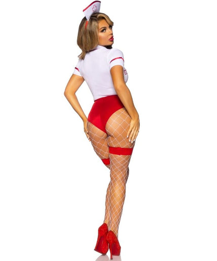Leg Avenue – Sexy Krankenschwester Kostüm Rot/Weiß S