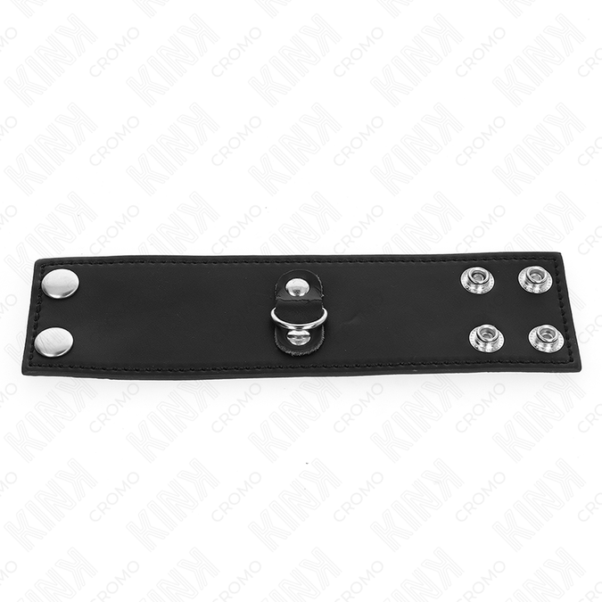 Kink – Leren Penisring met Druksluiting 18 x 5 cm