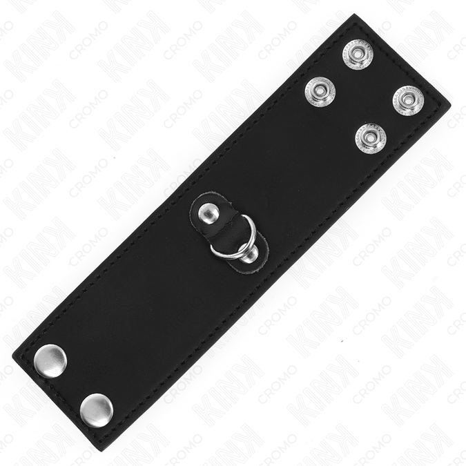 Kink – Leren Penisring met Druksluiting 18 x 5 cm