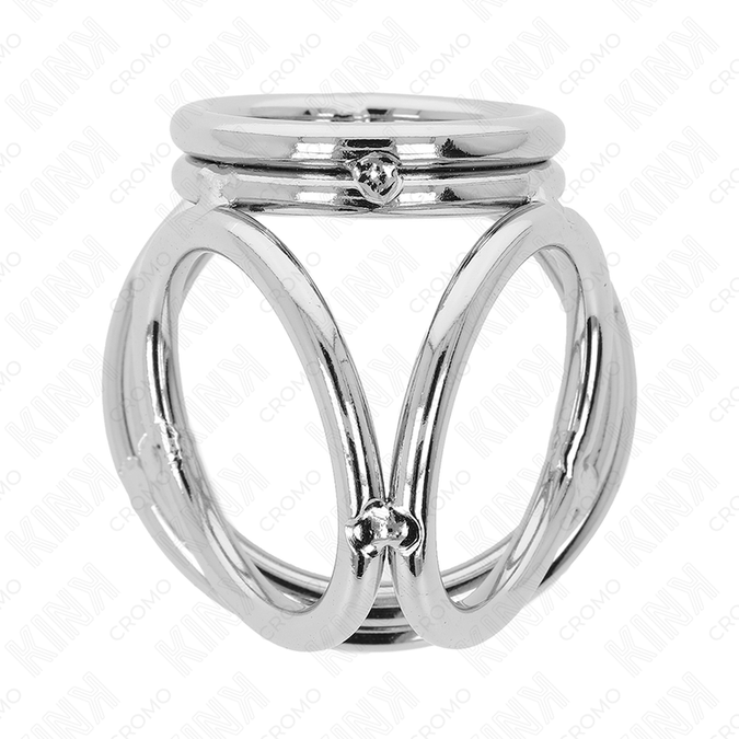 Kink – Dreifacher Chrom Metall Penisring 3,8 Cm bis 5 Cm Modell 1