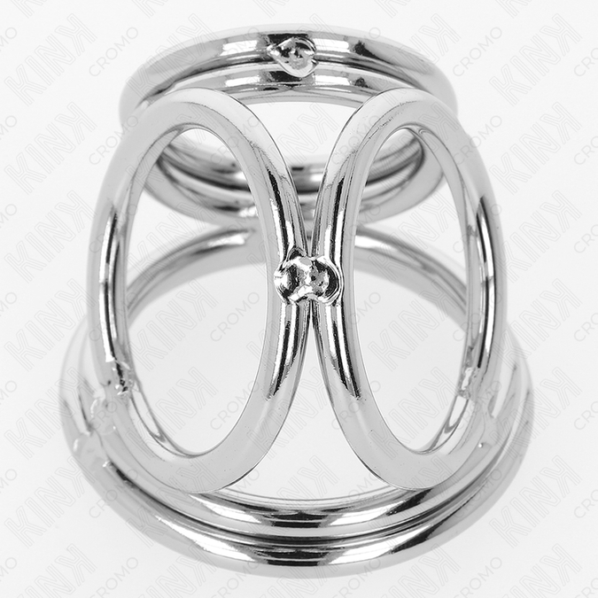 Kink – Dreifacher Chrom Metall Penisring 3,8 Cm bis 5 Cm Modell 1
