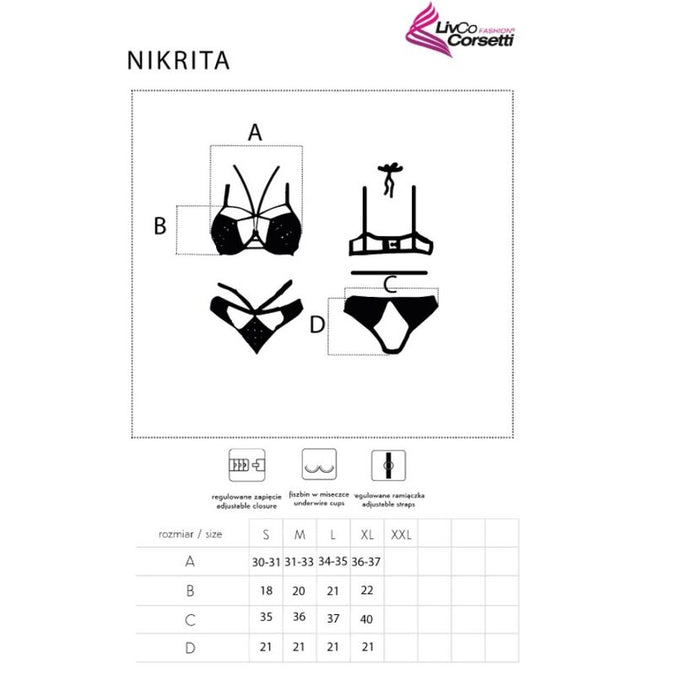 Livco Corsetti Fashion – Nikrita Lc 90647 Beha + Slip Zwart L