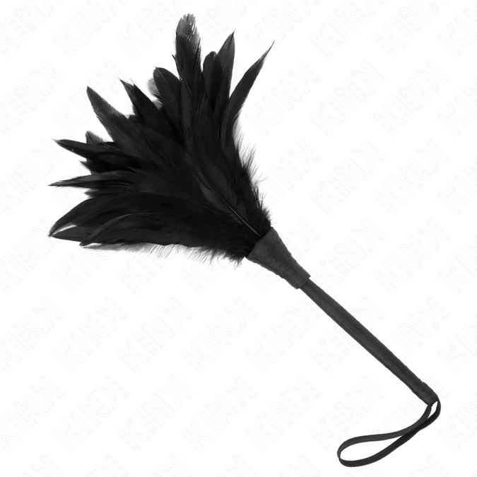 Pleasurements – Kink – Black Maids Horn – Gevormde kietelveren 36 cm