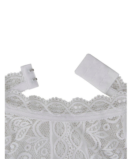 Subblime – 953850 Lace Bodysuit White S/m