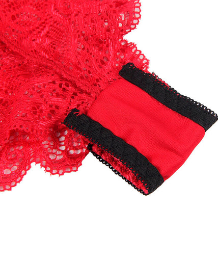 Subblime – 953898 Silk And Lace Nightgown + Panties Red S/m