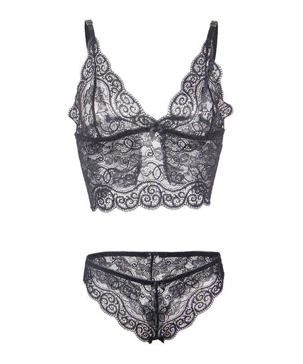 Subblime – 953911 Silk And Lace Nightgown + Panties Black S/m