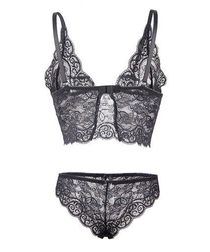 Subblime – 953928 Silk And Lace Nightgown + Panties Black L/xl