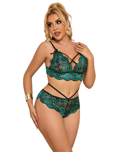 Subblime – 954086 Bra + Panties Lace Green S/m