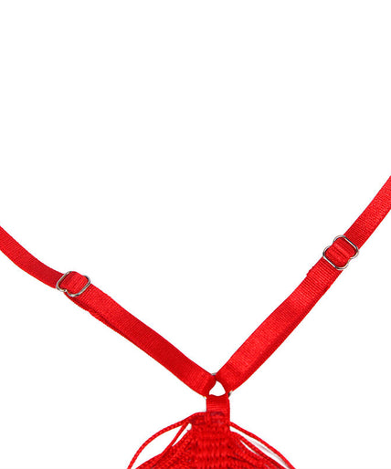 Subblime – 954246 Strappy Dress + Thong Red S/m