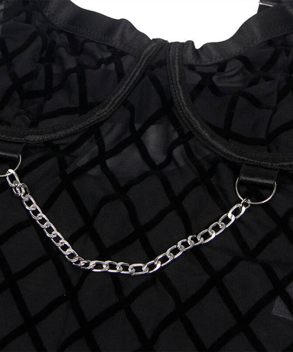 Subblime – 9542277 Body With Chains + Garter Belt Black L/xl
