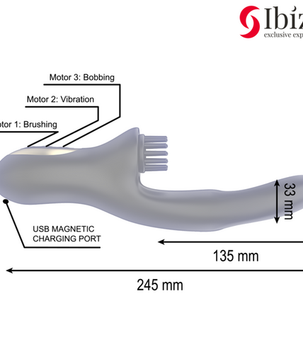 Ibiza – Hi-Tech Rabbit Bürsten Multi-Zell Klitoral Und Doppelwellen Vibrator