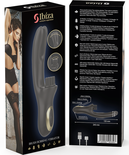 Ibiza – Hi-Tech Rabbit Bürsten Multi-Zell Klitoral Und Doppelwellen Vibrator