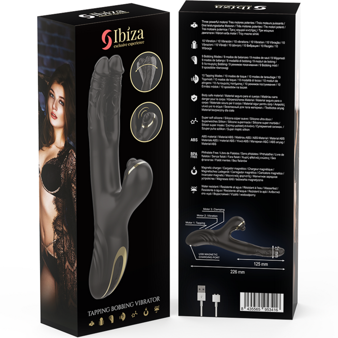 Ibiza – Two Dragons Doppelvibrator Schwarz