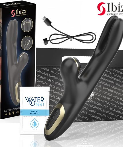 Ibiza – Doppelvibrator Klammer Schwarz