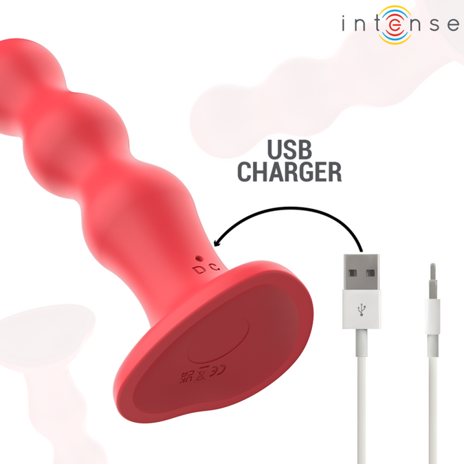 Intense – Cody Vibrator mit Saugnapf Rot Fernbedienung 