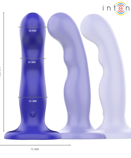 Intense – Shorty Vibrator mit Saugnapf Blau Fernbedienung